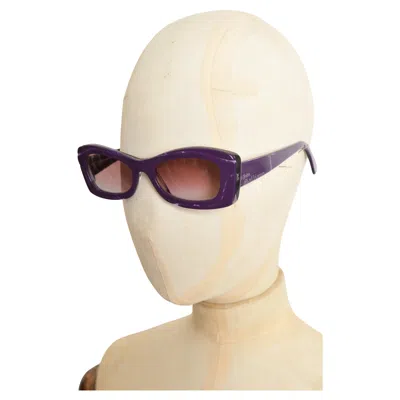 Pre-owned John Galliano A/w 2010  Avant Guard Purple 2000's Rectangle Sunglasses - Shades