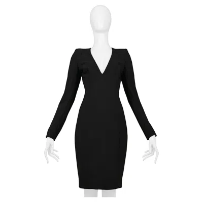 Pre-owned John Galliano Black Tuxedo Dress With Long Sleeves 1997