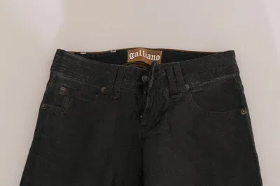 John Galliano Black Washed Low Waist Regular Leg Denim Women's Pants