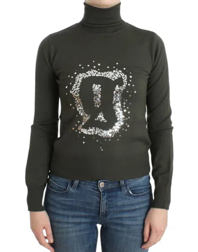 John Galliano Turtleneck Cotton Sweater In Brown
