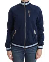John Galliano Zip Cotton Cardigan In Blue