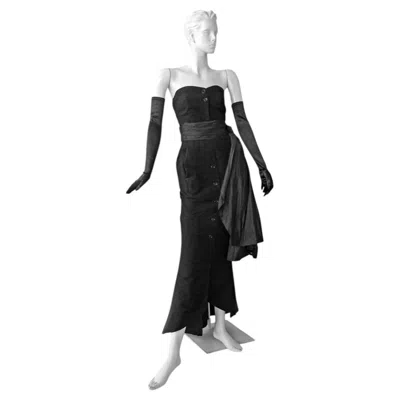 Pre-owned John Galliano Christian Dior Haute Couture Milieu De Siecle Dinner Dress Fall/winter 1949-1950 In Black