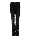 John Galliano Black Cotton Mid Waist Tapered Denim Jeans In Black