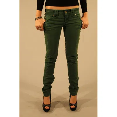 John Galliano Distressed-effect Skinny Jeans In Green