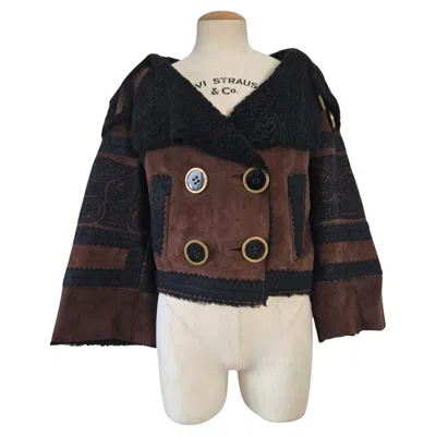 Pre-owned John Galliano Early 00s Shearling Jacket. In Black