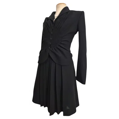 Pre-owned John Galliano Fall 1997 Sculpted Wool Dress Jacket In Black