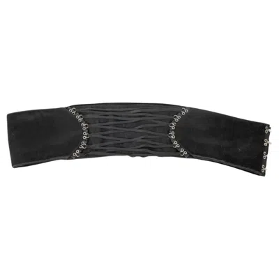 Pre-owned John Galliano Galliano Black Satiny Fabric Belt