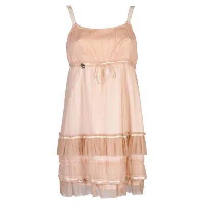 Pre-owned John Galliano Galliano Vintage Pink Silk Chiffon "boudoir" Slip Dress - Spring/summer 2009