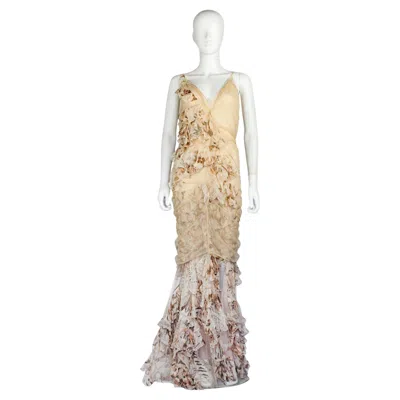 Pre-owned John Galliano Gazette Runway Dress, S/s 2006 In Sand