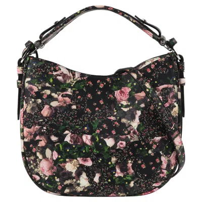 Pre-owned John Galliano Givenchy 2003 Multi Floral Rose Violets Camouflage Shoulder Bag Crossbody Strap In Red