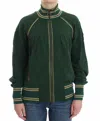 John Galliano Green Mock Zip Cardigan Sweatshirt Sweater Jacket In Green