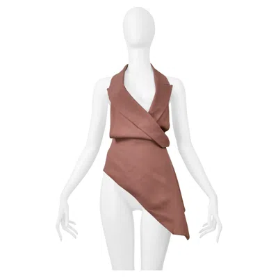 Pre-owned John Galliano Iconic Wrap Around Cutout Suiting Top 1988 In Gray