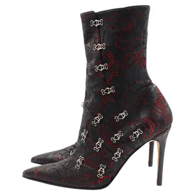 Pre-owned John Galliano Laser Cut Boots In Black