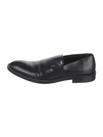 Pre-owned John Galliano Leather Dress Loafers In Blue