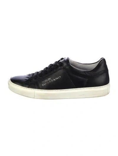 Pre-owned John Galliano Leather Sneakers In Black