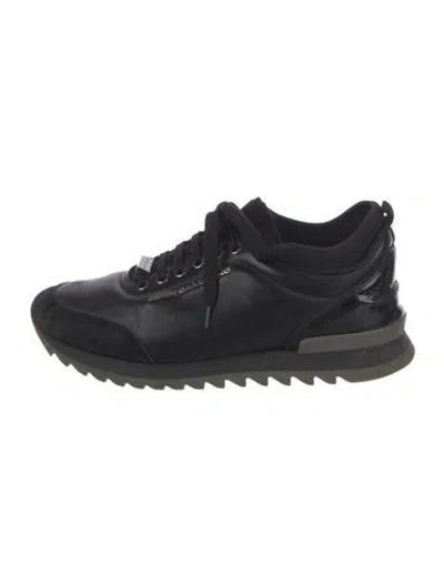 Pre-owned John Galliano Leather Sneakers In Black