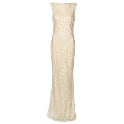 Pre-owned John Galliano 'l'ecole De Danse' Ivory Satin Cutwork Formal Dress, Ss 1996 In White