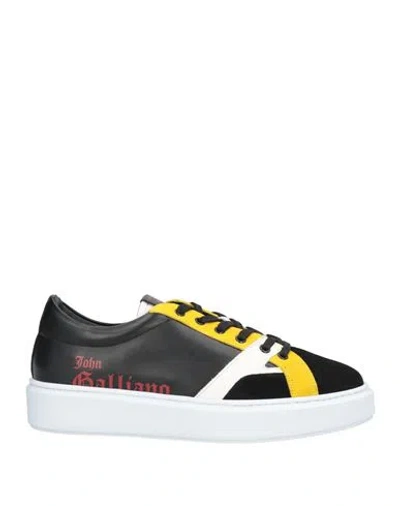 John Galliano Man Sneakers Black Size 8 Leather