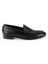 JOHN GALLIANO MEN'S TEXTURED LEATHER LOAFERS
