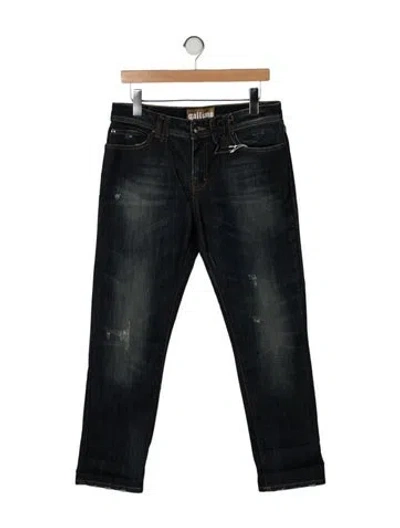 Pre-owned John Galliano Mid-rise Straight Leg Jeans W/ Tags In Black