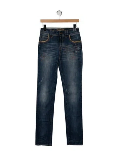 Pre-owned John Galliano Mid-rise Straight Leg Jeans W/ Tags In Blue