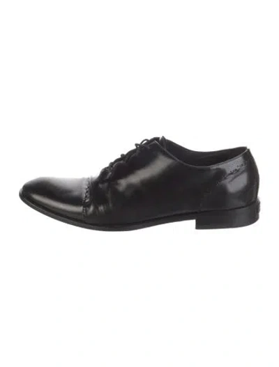 Pre-owned John Galliano Patent Leather Oxfords In Black