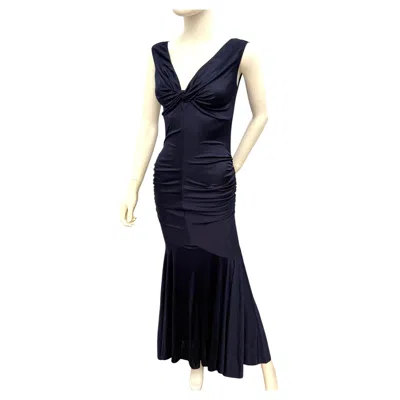 Pre-owned John Galliano Rare  S/s 2004 Sculptural Stretch Evening Dress Mermaid Silhouette In Black