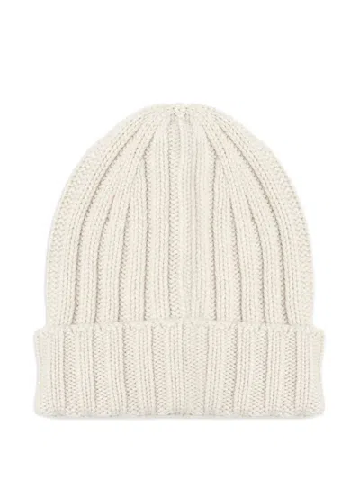John Galliano Ribbed-knit Beanie In White