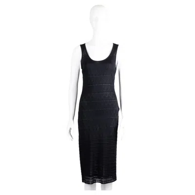 Pre-owned John Galliano Spring/summer 1999 Black Diamond Knit Sleeveless Dress