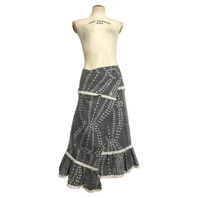 Pre-owned John Galliano , Spring/summer 2002 Cotton Skirt In Gray