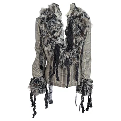 Pre-owned John Galliano Victorian Revival Opulent Jacket F/w2001 In Gray