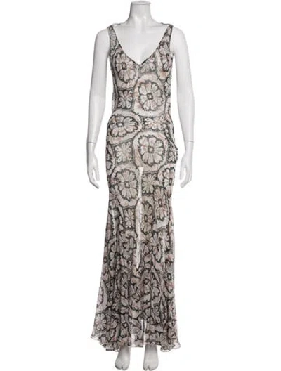 Pre-owned John Galliano Vintage 1989 'charles James' Long Dress In Neutrals