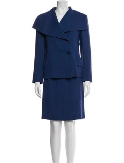 Pre-owned John Galliano Vintage 1989 Skirt Suit In Blue