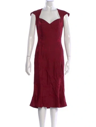 Pre-owned John Galliano Vintage 1998 Midi Length Dress In Red