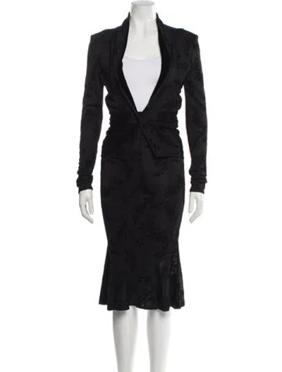 Pre-owned John Galliano Vintage 1998 Skirt Suit In Black