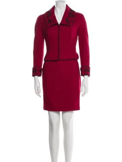 Pre-owned John Galliano Vintage 1998 Skirt Suit In Red