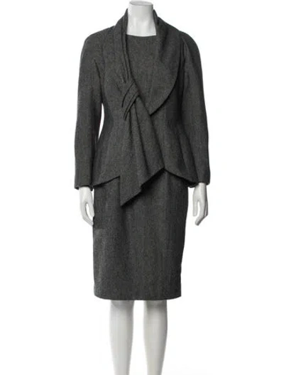Pre-owned John Galliano Vintage 1999 Dress Set In Grey