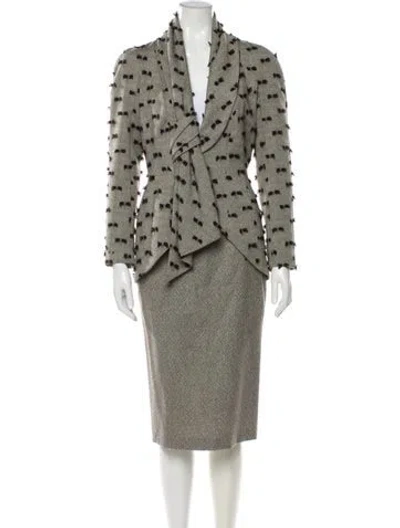 Pre-owned John Galliano Vintage 1999 Skirt Suit In Black/grey