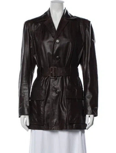 Pre-owned John Galliano Vintage 2000 Biker Jacket In Brown