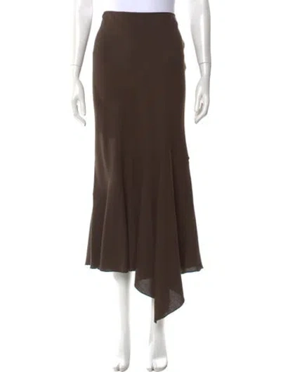 Pre-owned John Galliano Vintage 2000 Midi Length Skirt In Brown