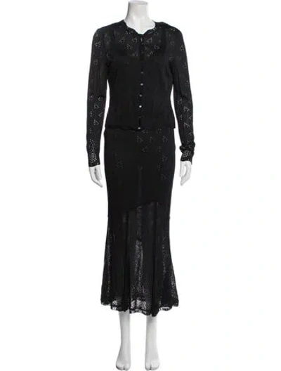 Pre-owned John Galliano Vintage 2000 Skirt Set In Black
