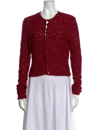 Pre-owned John Galliano Vintage 2000 Sweater In Burgundy/metallic