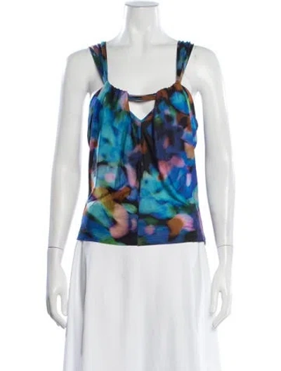 Pre-owned John Galliano Vintage 2000's Top In Blue