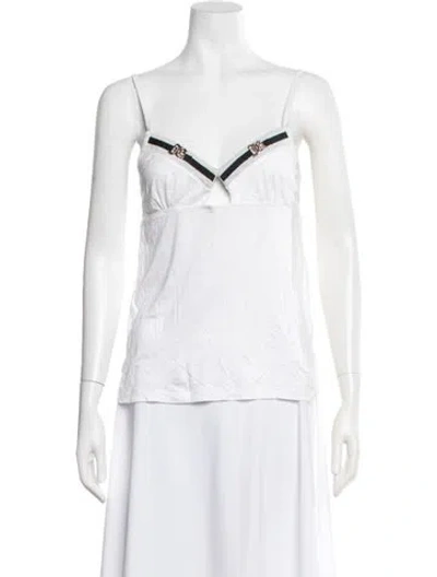 Pre-owned John Galliano Vintage 2000's Top In White