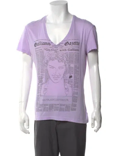 Pre-owned John Galliano Vintage 2000's T-shirt In Purple
