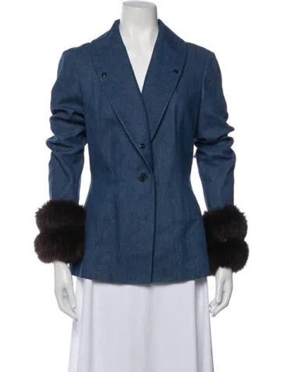 Pre-owned John Galliano Vintage 2001 Blazer In Blue