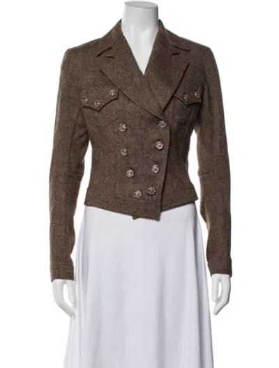 Pre-owned John Galliano Vintage 2001 Blazer In Brown