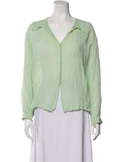 Pre-owned John Galliano Vintage 2001 Blouse In Green
