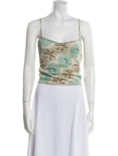 Pre-owned John Galliano Vintage 2001 Crop Top In Green