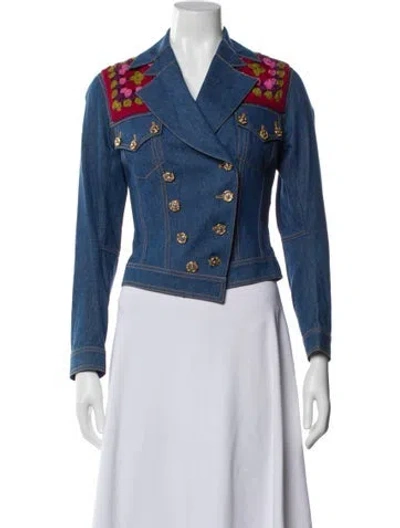 Pre-owned John Galliano Vintage 2001 Denim Jacket In Blue